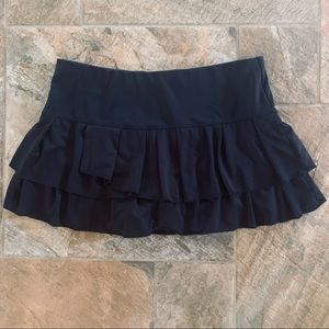 Lucky In Love Black Tiered Tennis Skirt Skort